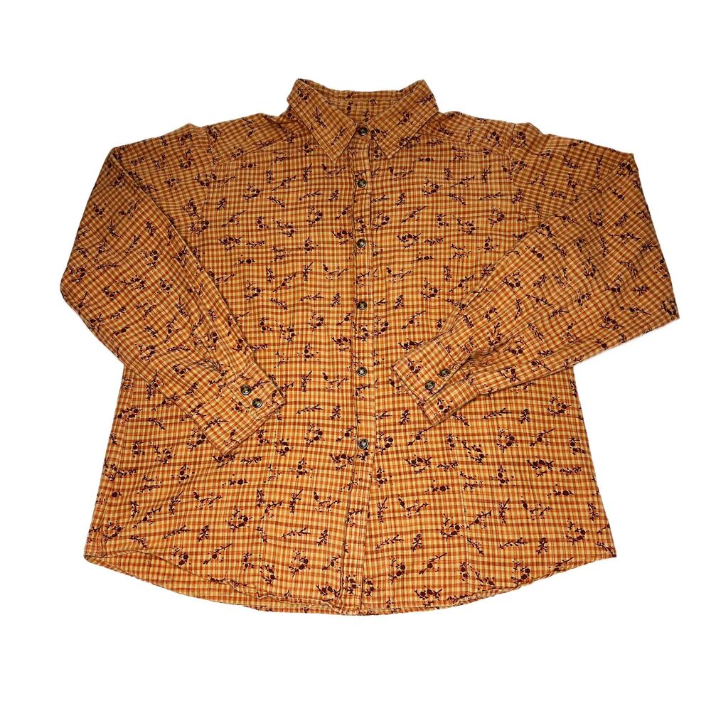 Woolrich Fall Foliage Pearl Snap Button Up Shirt size Large - Picture 3 of 9